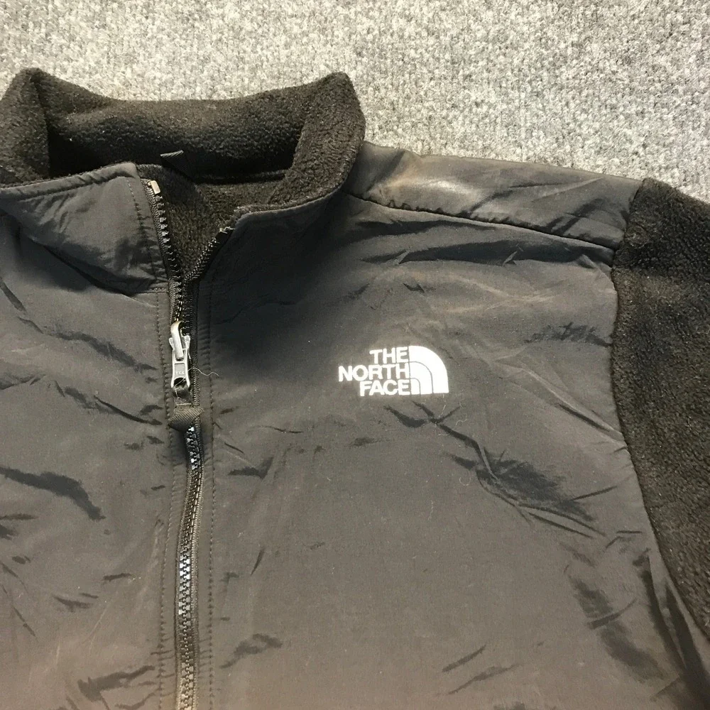 The North Face Denali Fleece Jacket Boys XL Black Good Full Zip Mock Neck Coat